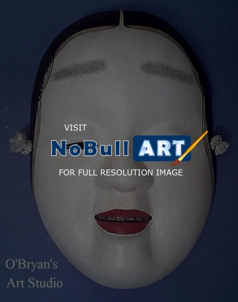 Masks - Japanese Young Woman Noh Mask - Artists Sculpting Medium