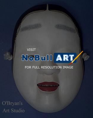 Masks - Japanese Young Woman Noh Mask - Artists Sculpting Medium