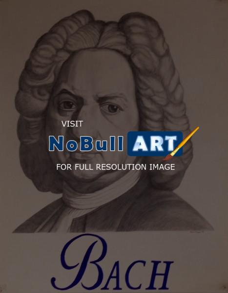 Illustration - Pencil Illustration Of Bach - Pencil