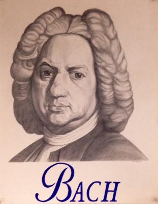 Illustration - Pencil Illustration Of Bach - Pencil