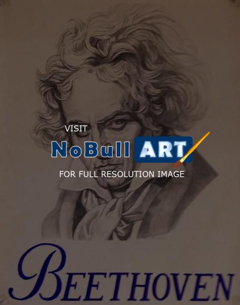 Illustration - Beethoven Drawing - Pencil