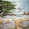 Feeding Time - Watercolor Pencil Paintings - By Carol Grimes, Nature Painting Artist