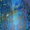 City Scape - Add New Artwork Medium Paintings - By Carmen Bowen-Bush, Abstract Painting Artist