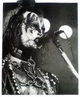 Kiss Gene Simmons - Pencils On Bristol Drawings - By Allen Palmer, Portrait Drawing Artist