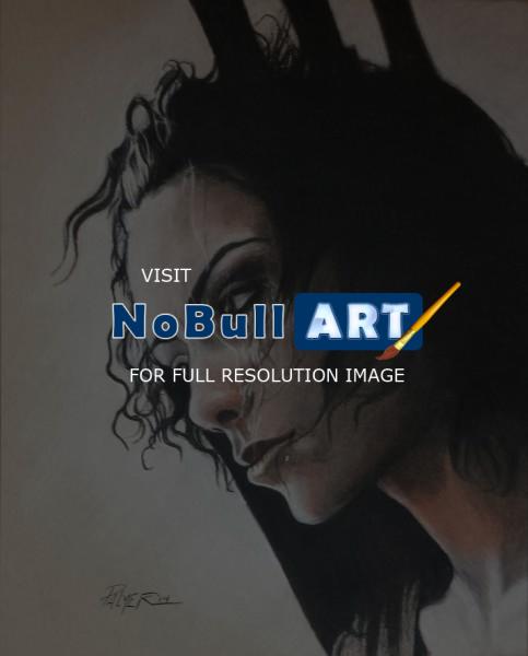 Art - Portrait Of Necia - Charcoal