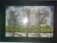 Winter Forest - Pastel Colors Drawings - By Tonya Atkins, Pastel Drawing Artist