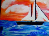 Sailing - Acrylic Painting Paintings - By Tonya Atkins, Nature Painting Artist