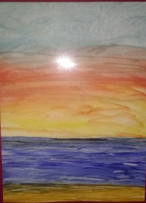 Acrylic Painting - Sunset Strip - Acrylic Painting