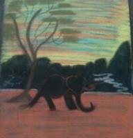 Loss One - Pastel Colors Drawings - By Tonya Atkins, African Drawing Drawing Artist