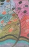 Sugar Plum - Pastel Colors Drawings - By Tonya Atkins, Abstract Drawing Artist