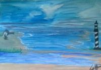 Coming Storm - Watercolors Paintings - By Tonya Atkins, Nature Painting Artist
