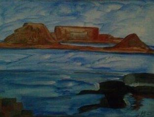 Acrylic Painting - Deserted Island - Acrylic Painting