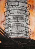 Sloss Furnace - Sloss 6 - Ink Watercolor Paper Photograp