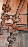 Sloss Furnace - Sloss 11 - Watercolor Pen Ink Paper