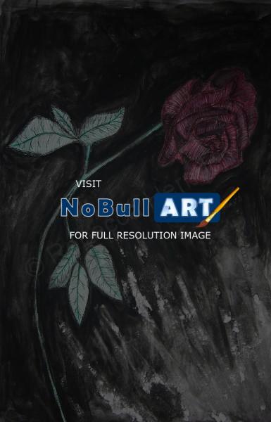 Petals - Rose 6 - Watercolor Pen Ink Paper