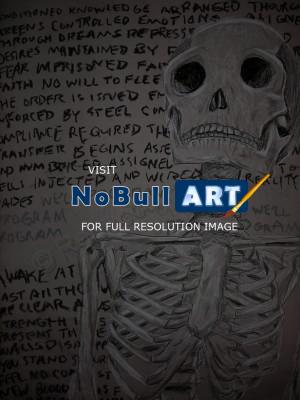 Skeletal - Dystopia - Charcoal Pastel Paper