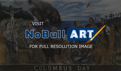 Surealism - Columbus Day - Mixed Media