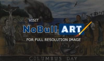 Surealism - Columbus Day - Mixed Media