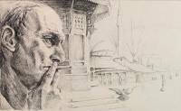 Man From Sarajevo - Charcoal And Graphite Drawings - By Maja Sipilovic, Realism Drawing Artist