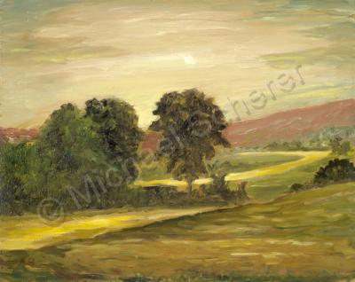 Landscape - At The Days Golden End - Oil