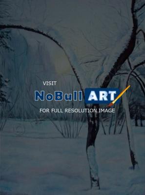 Oil Paintings - Midwinter - Oil On Canvas Panel