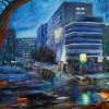 View From Window - Oil On Canvas Panel Paintings - By Marina Lavrova, Impressionism Painting Artist