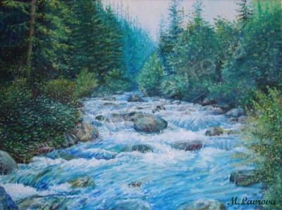 Oil Paintings - Yellow River - Oil On Canvas