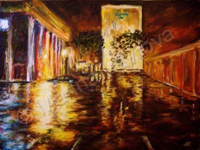 Oil Paintings - Holiday Inn - Oil On Canvas Panel