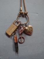 Vintage Charm Necklace - Little Treasures - Metal  Glass