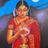 The Light Of Knowledge - Oil On Canvas Paintings - By Ragunath Venkatraman, Realism Painting Artist