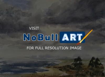 Watercolor Paintings - Coastline Landscape 10 - Watercolor
