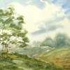 Green Springtime Landscape - Watercolor Paintings - By Hans Aabeck-Ackermann, Impressionist Painting Artist
