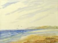 Watercolor Paintings - Sunny Summer Seashore - Watercolor