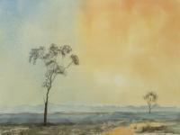 Watercolor Paintings - Hot Summer Landscape 48 - Watercolor