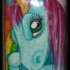 Unicorn Skate Deck - Mixed Mixed Media - By Clynt Costley, Blah-Dow Mixed Media Artist