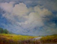 30 Moods Of Nature - Clouds And Yellow Fields - Oil On Canvas