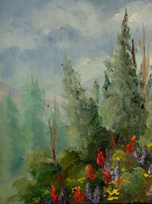 Landscape - Indian Pain Brush - Oil