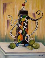Senseless Tea Pot - Oil Paintings - By Glenda Roark, Impressionistic Painting Artist