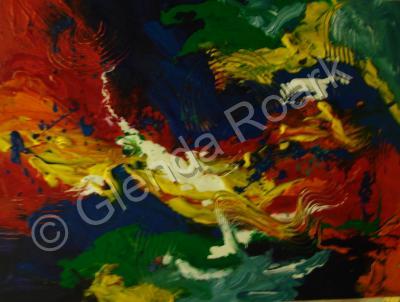 Abstract - Color Swirls - Acrylic