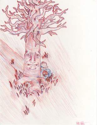 Various Drawings - A Day With My Tree - Color Pencils