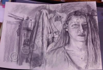 Fall 2011 - Self In Room - Charcoal