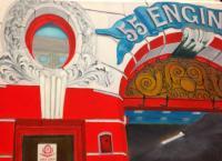 New York City Scenes - Engine Company 55 - Oil On Canvas