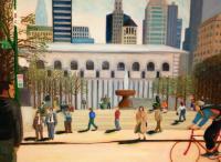 New York City Scenes - Bryant Park - Oil On Linen