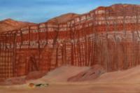 Canyons Buttes  Mountains - Red Rock Canyon - Oil On Canvas