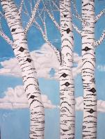 Birch Trees - Oil On Canvas Paintings - By Leslie Dannenberg, Realism Painting Artist