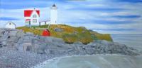 Seascapes - Cape Nubble Lighthouse - Oil On Canvas