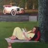Sunday In The Park - Oil On Canvas Paintings - By Leslie Dannenberg, Realism Painting Artist