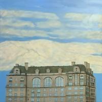 Penthouse In The Sky - Oil On Canvas Paintings - By Leslie Dannenberg, Realism Painting Artist