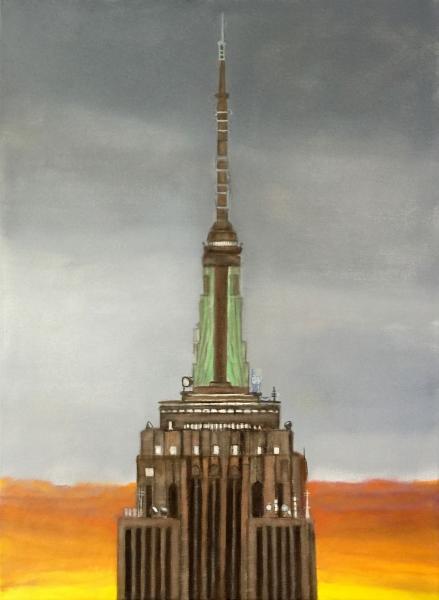 New York City Scenes - Empire State Building Sunrise - Oil On Canvas