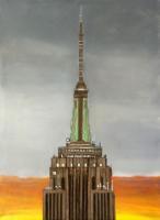 New York City Scenes - Empire State Building Sunrise - Oil On Canvas